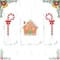 Glitzhome® 33" Metal Christmas Gingerbread House and Candy Cane Yard Stake Set